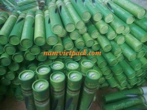 Paper Tubes with Die-cut bamboo leaves